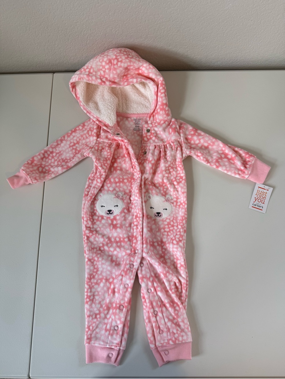 NWT Carter’s Fleece Hooded One-Piece